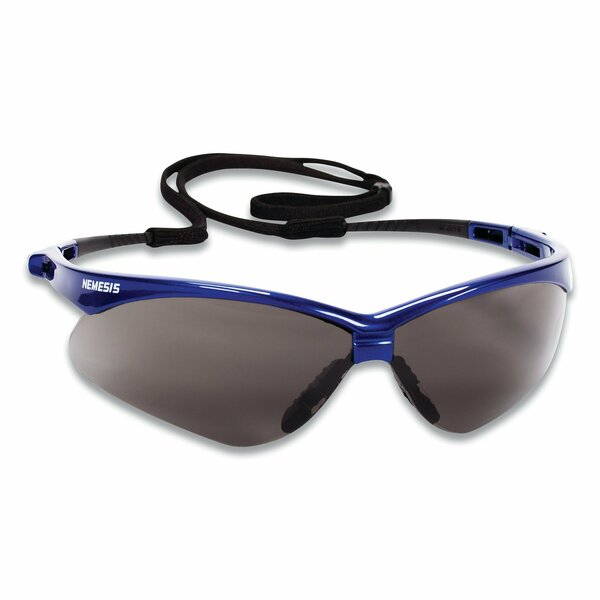 Kleenguard Nemesis Safety Glasses, Metallic Blue Frame, Smoke Lens, 12PK KCC47387